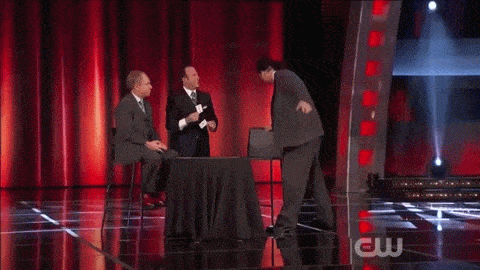 Kostya Kimlat performing the Roadrunner Cull on Penn & Teller: Fool Us